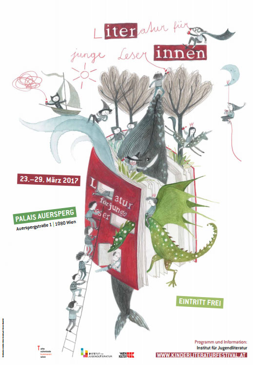 Plakat "Literatur für junge LeserInnen" 2017